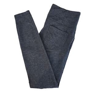 Athleta Blue Gray Herringbone Athleisure High-Rise Workout Leggings | Women's M